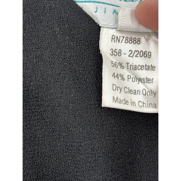 Santa Fe Vintage Dress Womens 2 Black Gold Leaf Applique Long Sleeves Full Zip - Picture 8 of 16